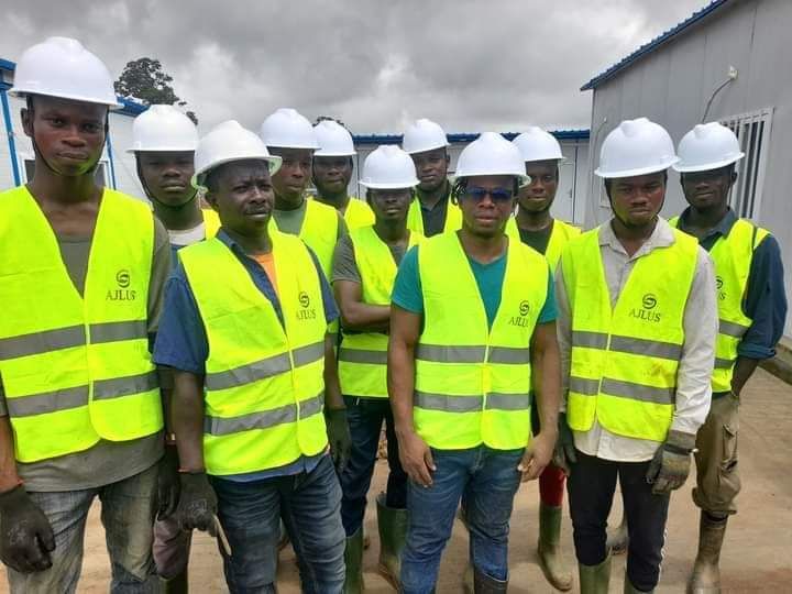 Part of the AJLUS team on a job site